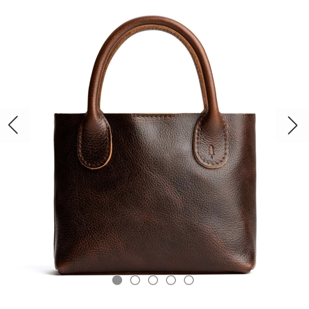 Portland Leather Raindrop Crossbody Bag in Coldbrew